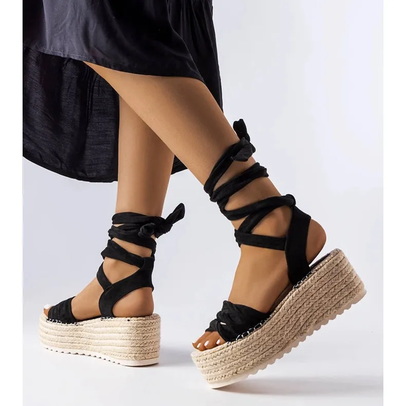 Seastar Black platform espadrilles from Loiseau