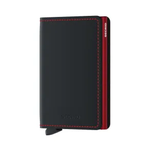 Slim Wallet Matte Black & Red