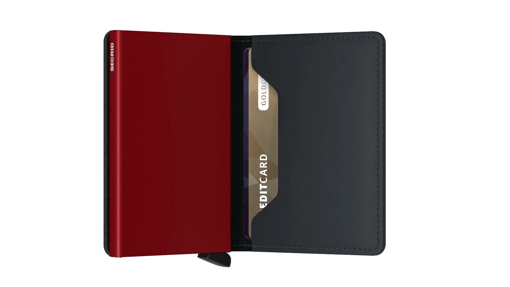 Slim Wallet Matte Black & Red