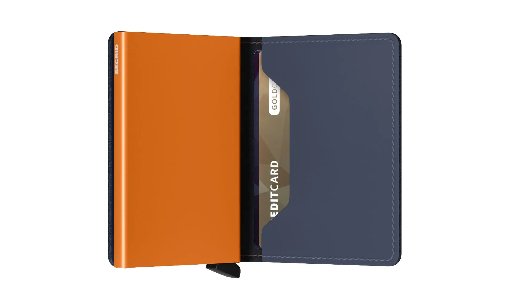 Slim Wallet Matte Night Blue & Orange