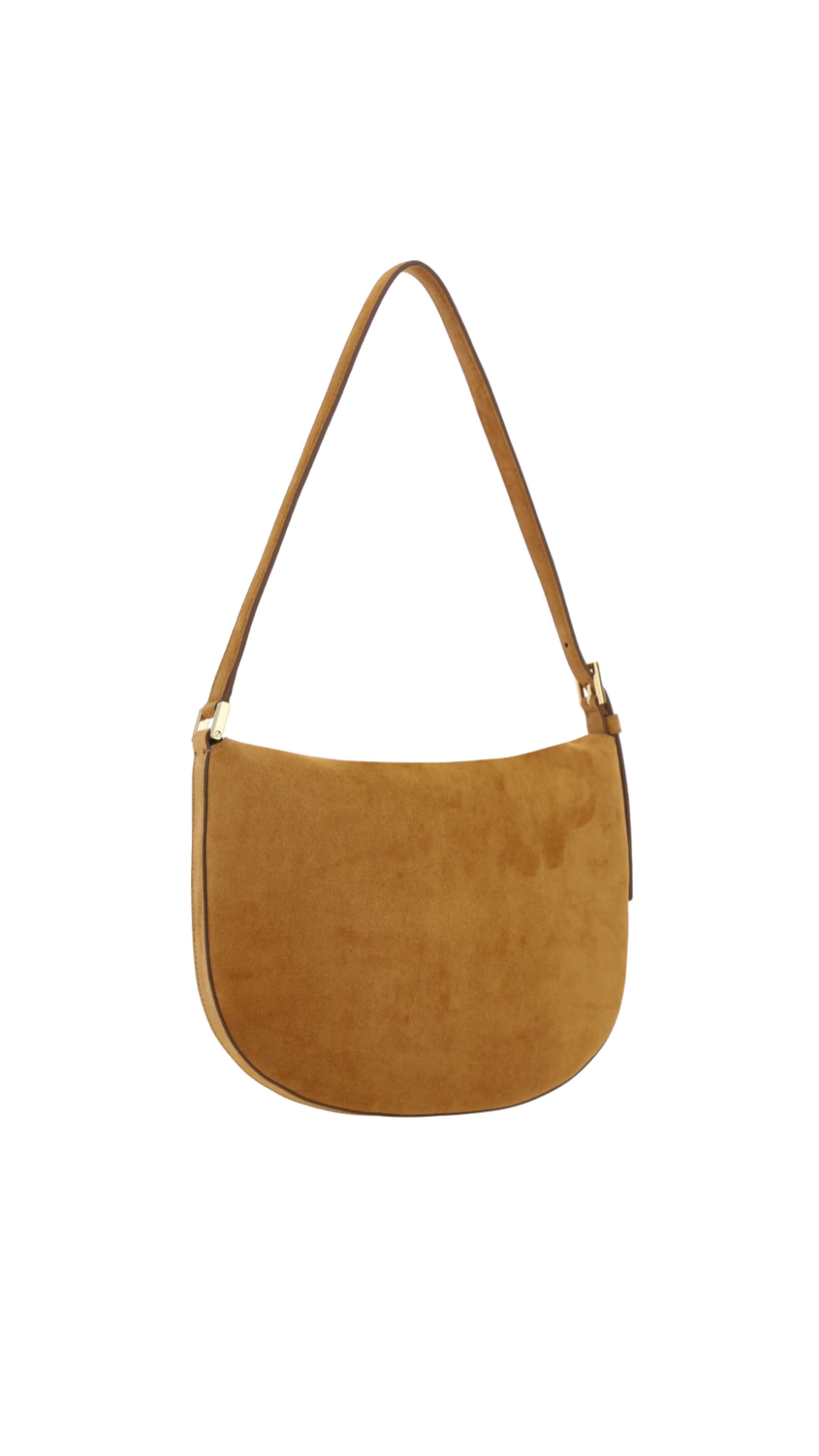 Small Tondo Hobo in Suede - Saddle