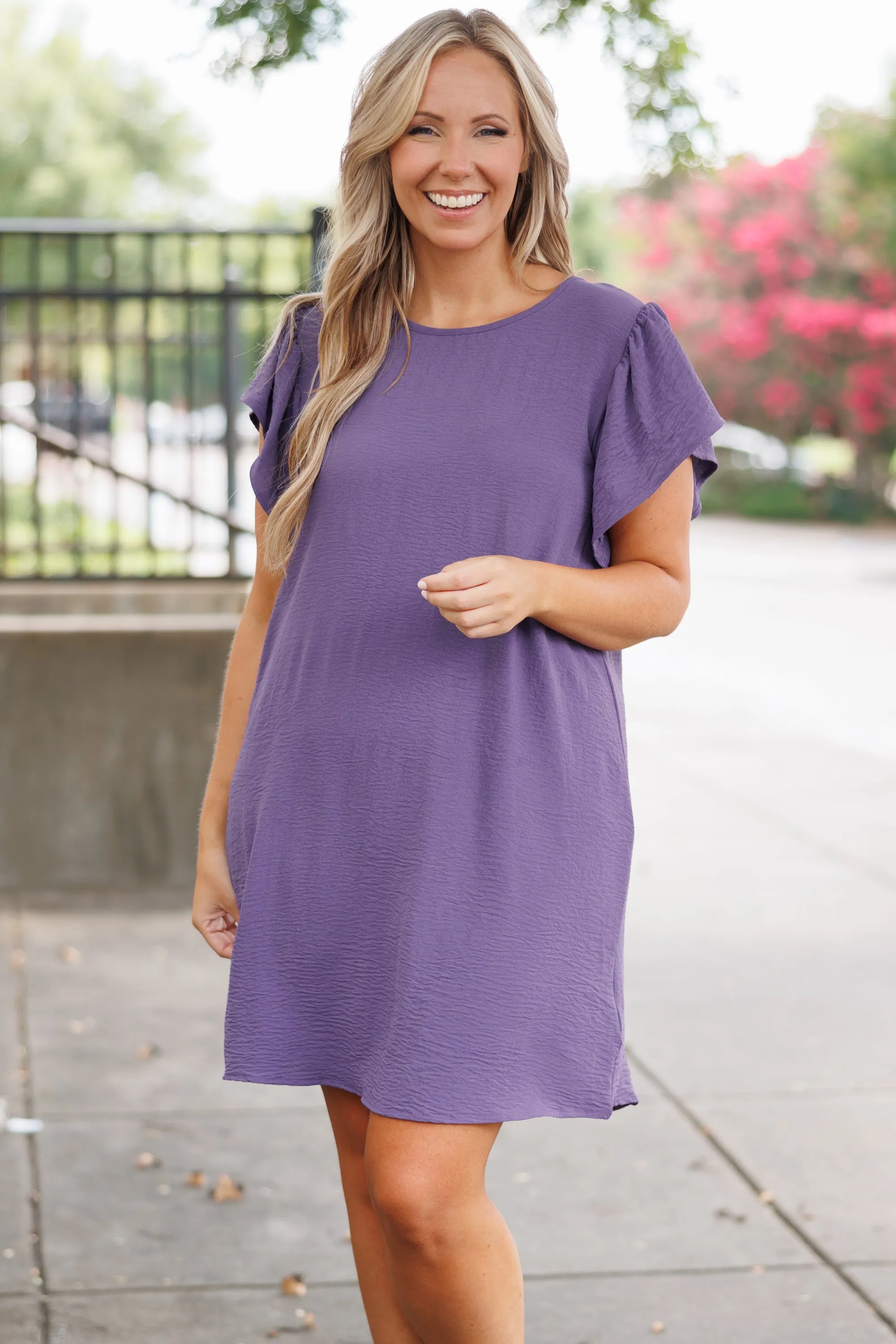 Springtime Craze Dress, Grape