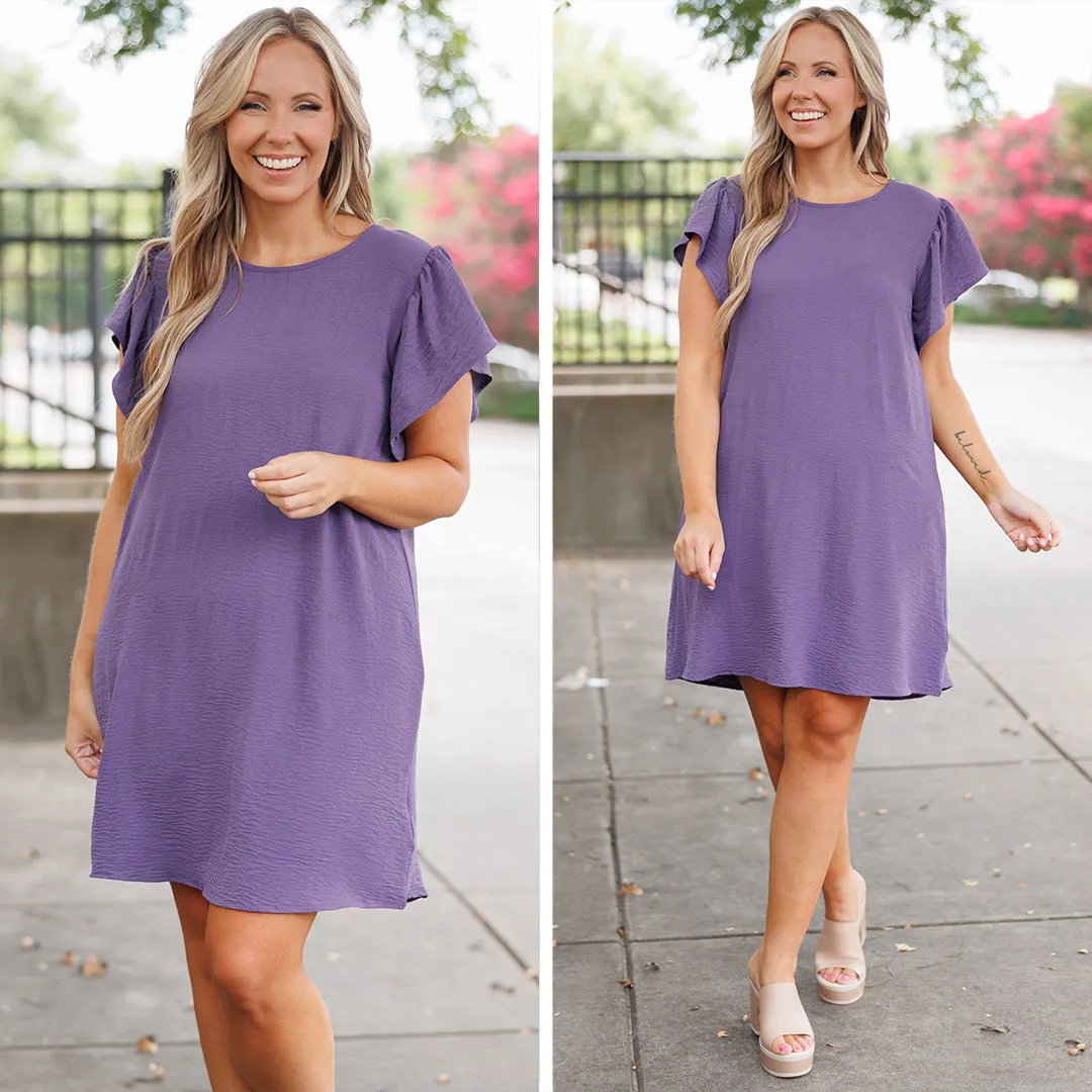 Springtime Craze Dress, Grape