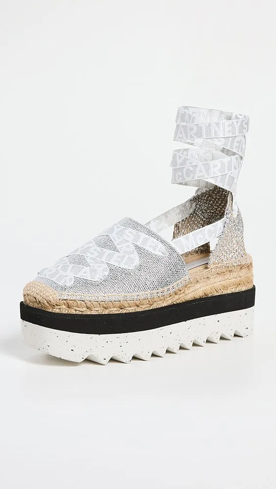 Stella McCartney   Gaia Laminated Cotton Platform Espadrilles 