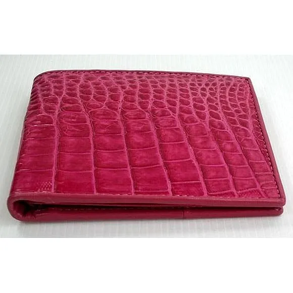 Stomach Pink Crocodile Wallet