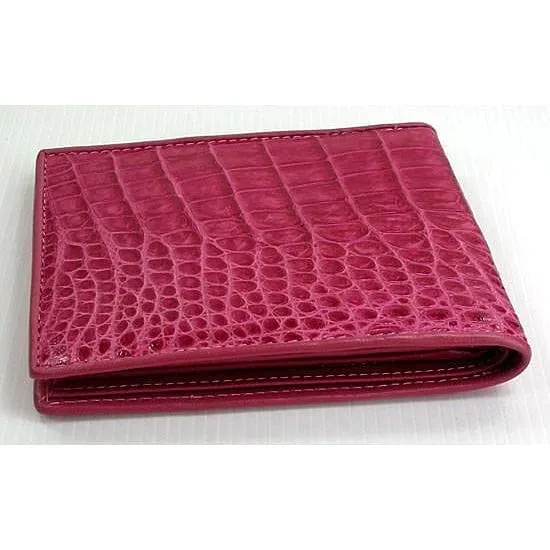 Stomach Pink Crocodile Wallet