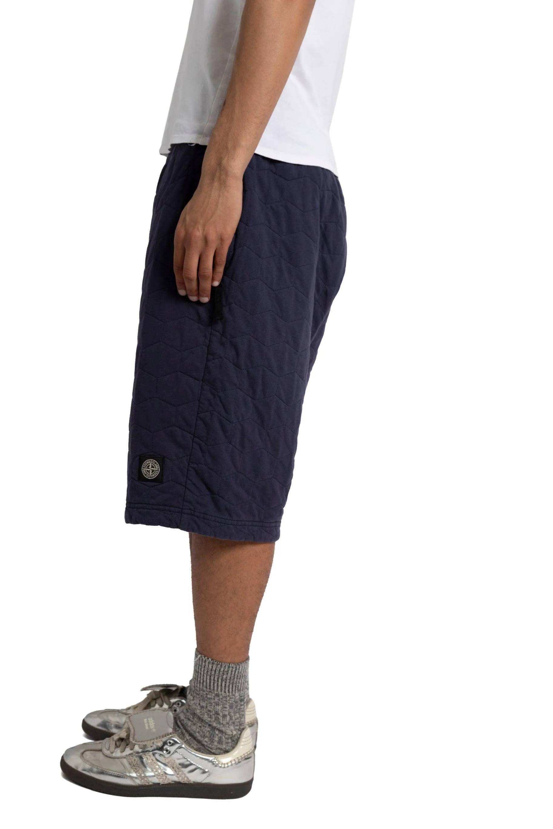 Stone Island Navy Washed Quilted Jorts