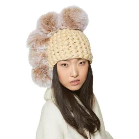 store XL poms buttermilk pohawk beanies - Blush /Cream