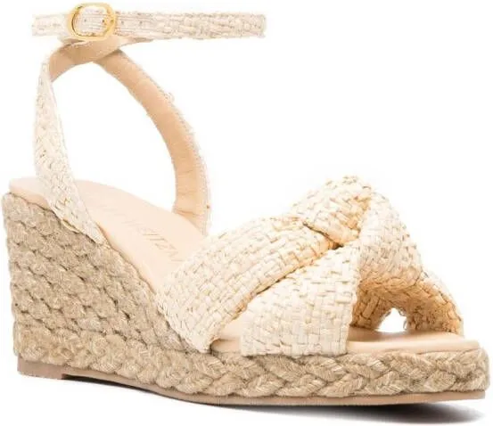 Stuart Weitzman padded wedge espadrilles Neutrals