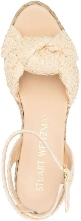 Stuart Weitzman padded wedge espadrilles Neutrals