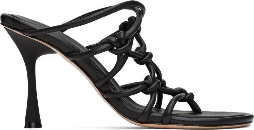 Studio Amelia Black Net 90 Heeled Sandals