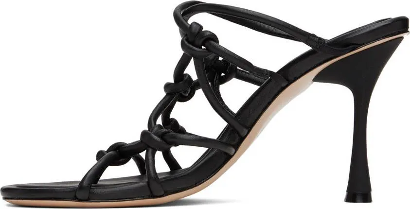 Studio Amelia Black Net 90 Heeled Sandals