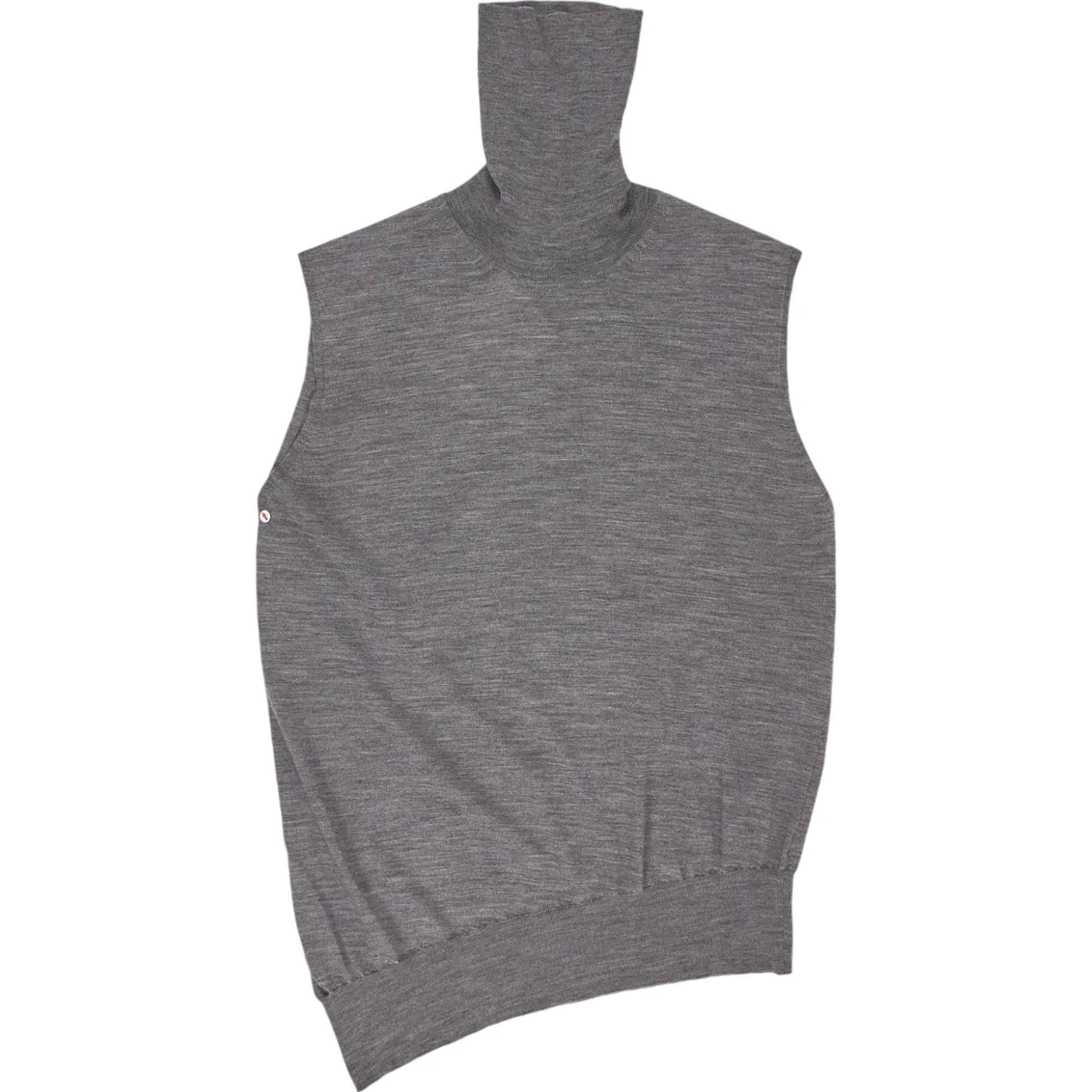 Studio Nicholson Grey Merino Cashmere Sleeveless Jumper