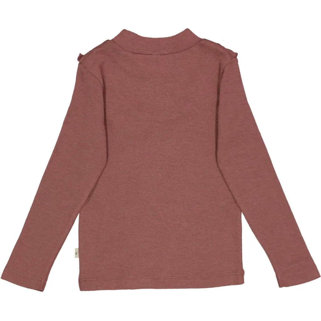 T-shirt Wool Ruffle LS