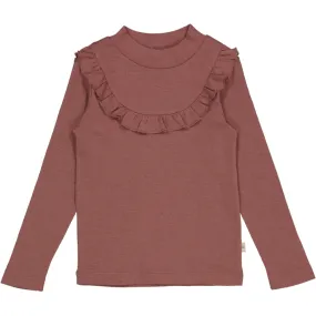 T-shirt Wool Ruffle LS