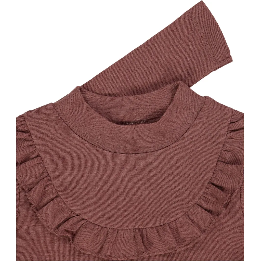 T-shirt Wool Ruffle LS