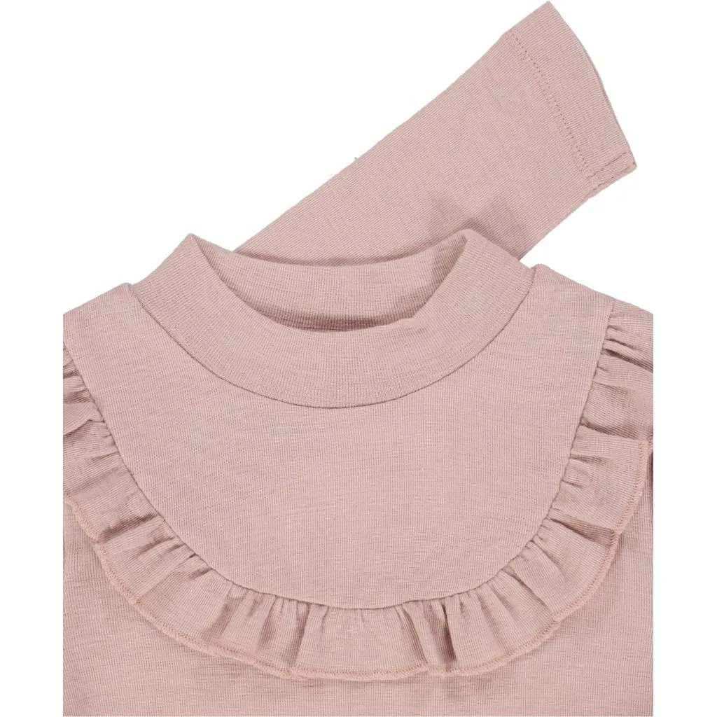 T-shirt Wool Ruffle LS