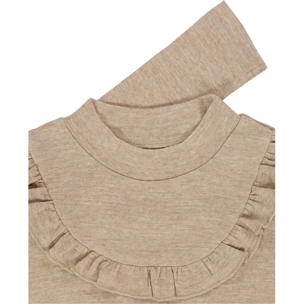 T-shirt Wool Ruffle LS