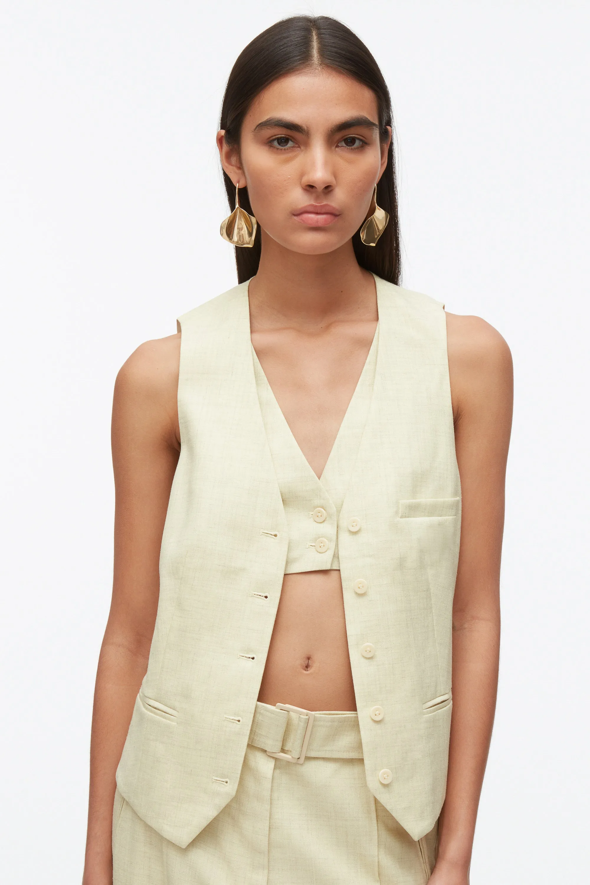 Tailored Vest with Set in Bra