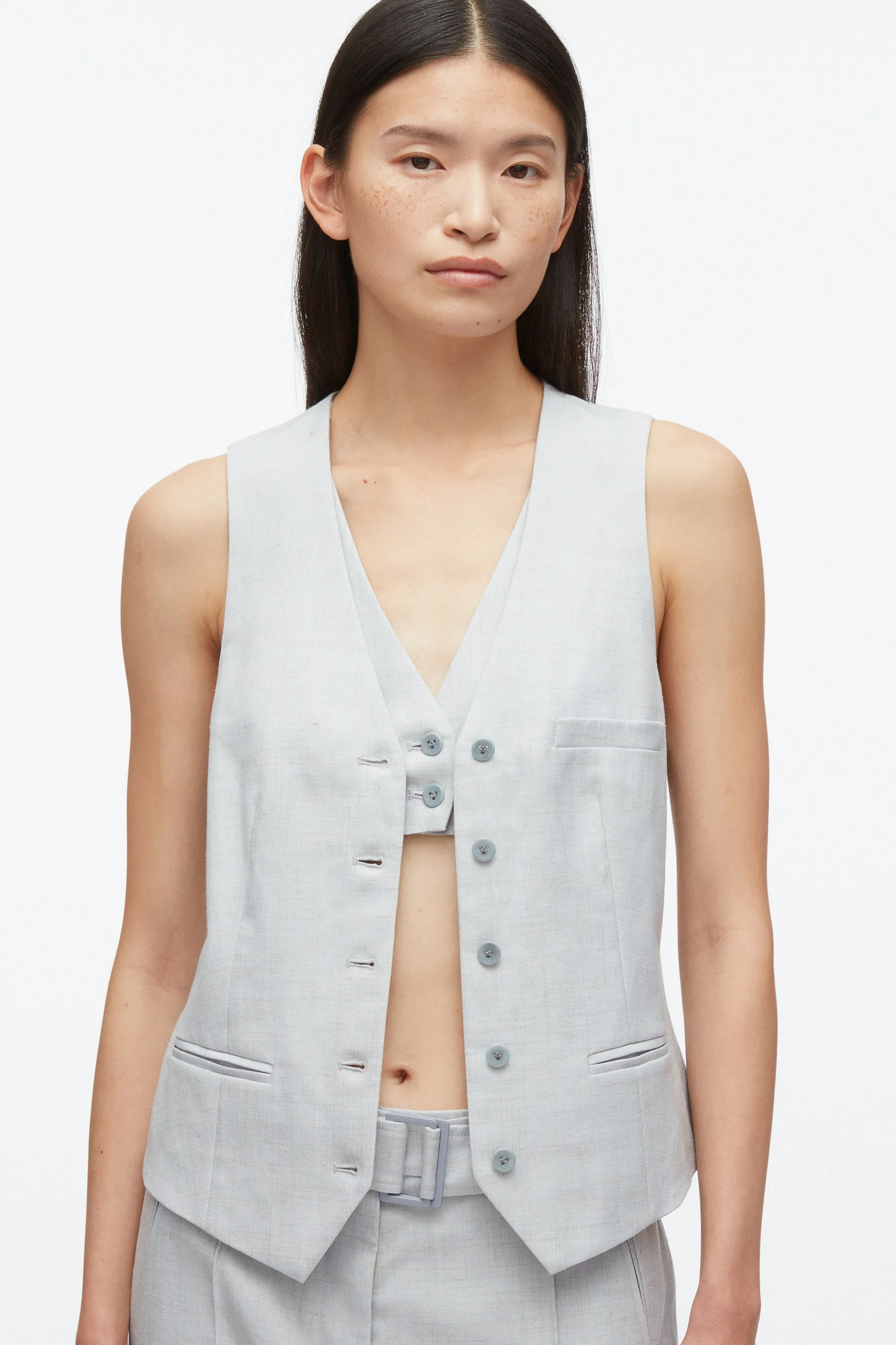 Tailored Vest with Set in Bra