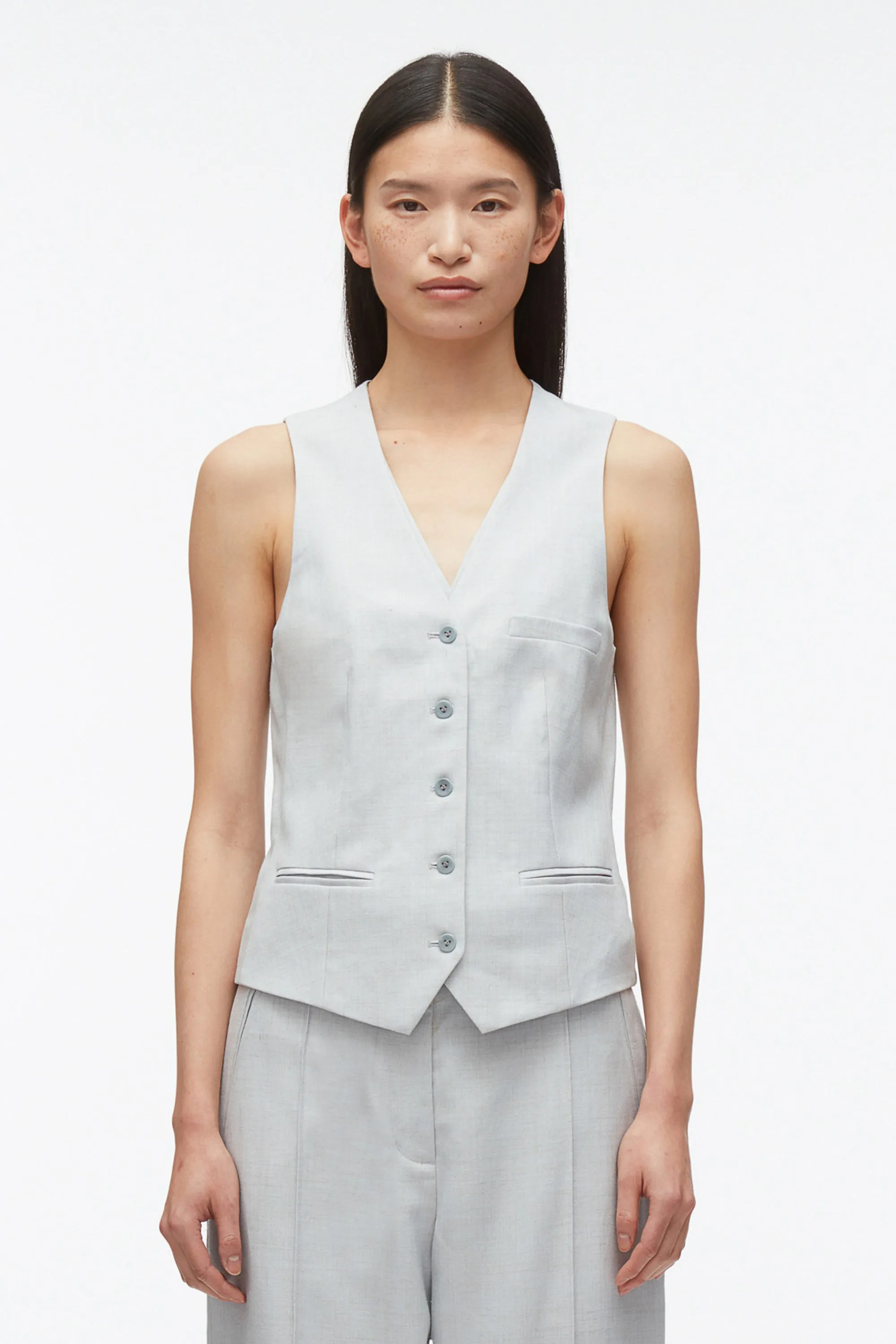 Tailored Vest with Set in Bra