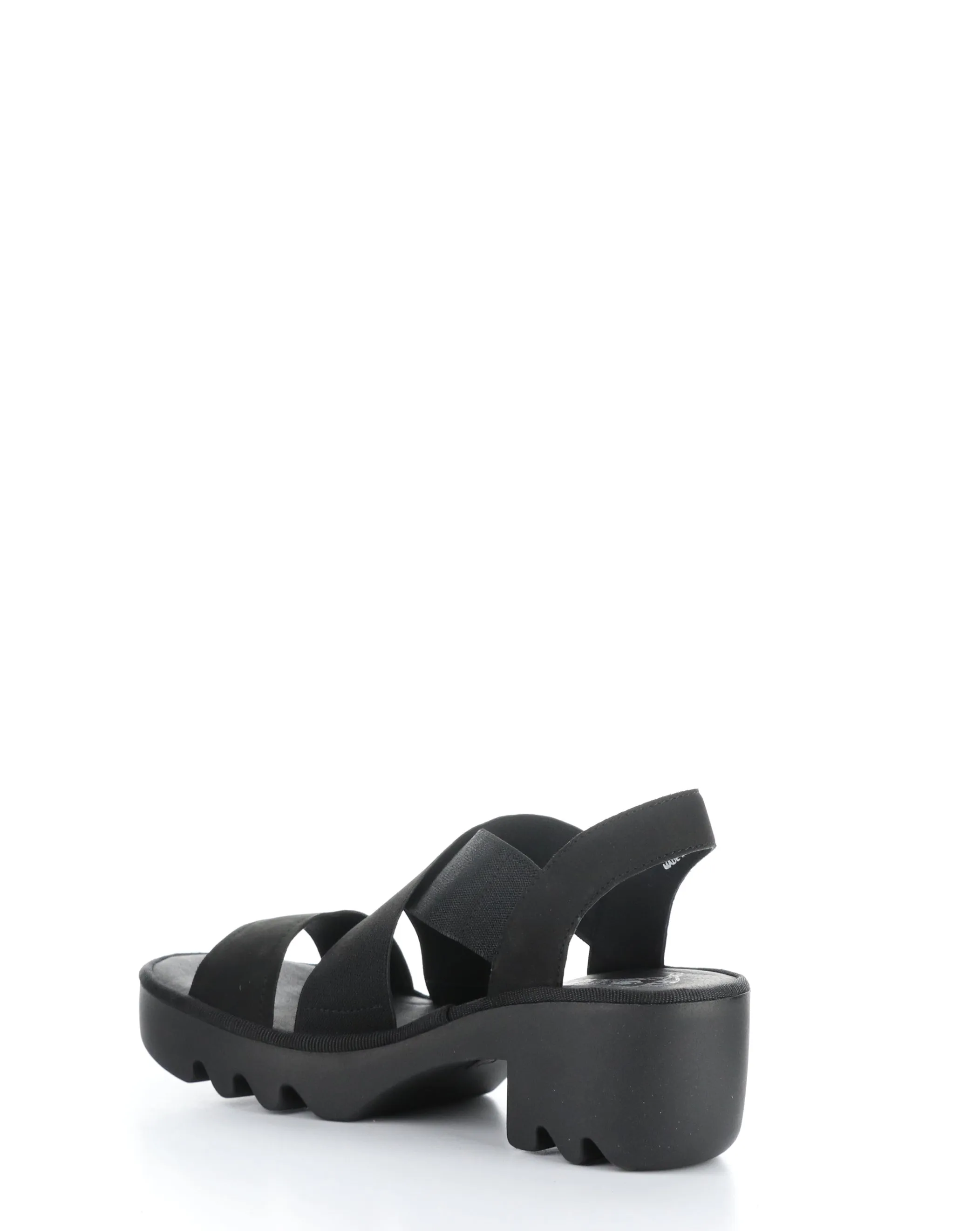 TAJI502FLY 000 BLACK Round Toe Sandals