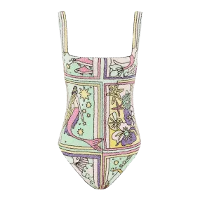 Talia Hand Beaded Multi-Coloured Crystal Swimsuit