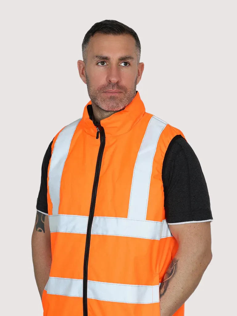 TAPED HI VIS REVERSIBLE PUFFER VEST