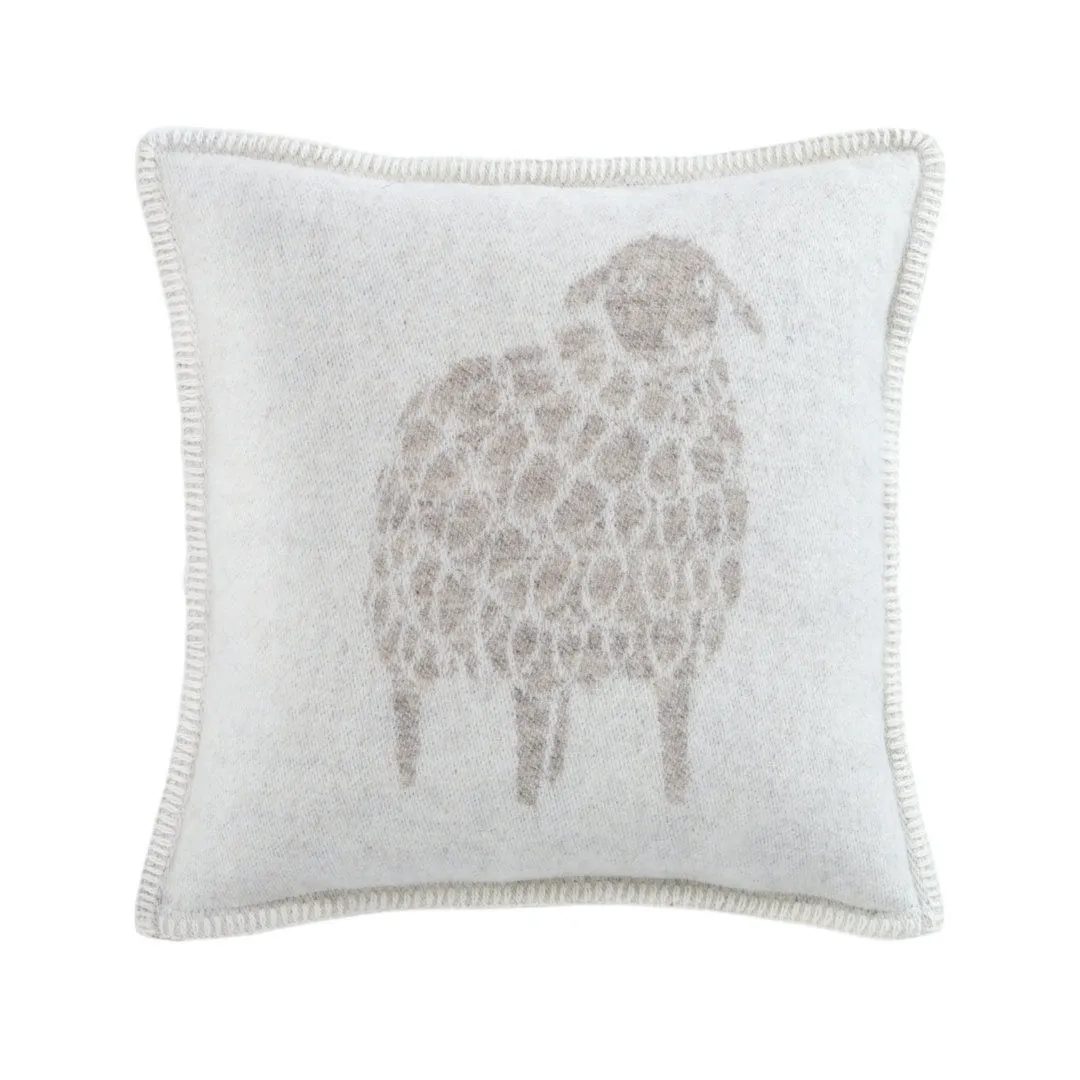 Taupe Mima Wool Cushion Cover