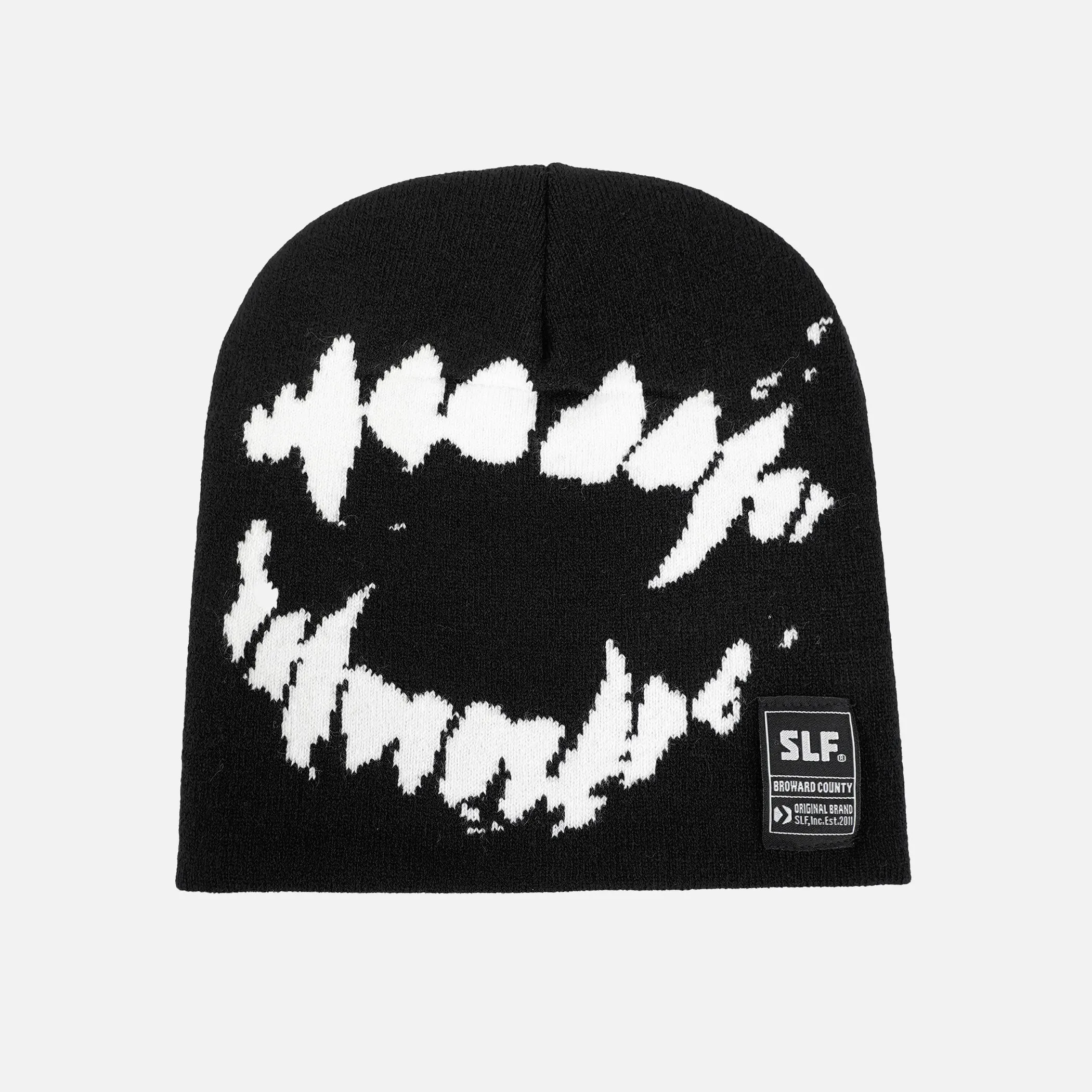 Teeth Black White Beanie