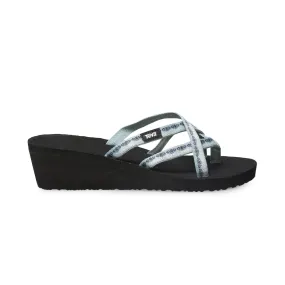 Teva Mush Mandalyn Ola 2 Gray Mist Wedge Sandals - Women's