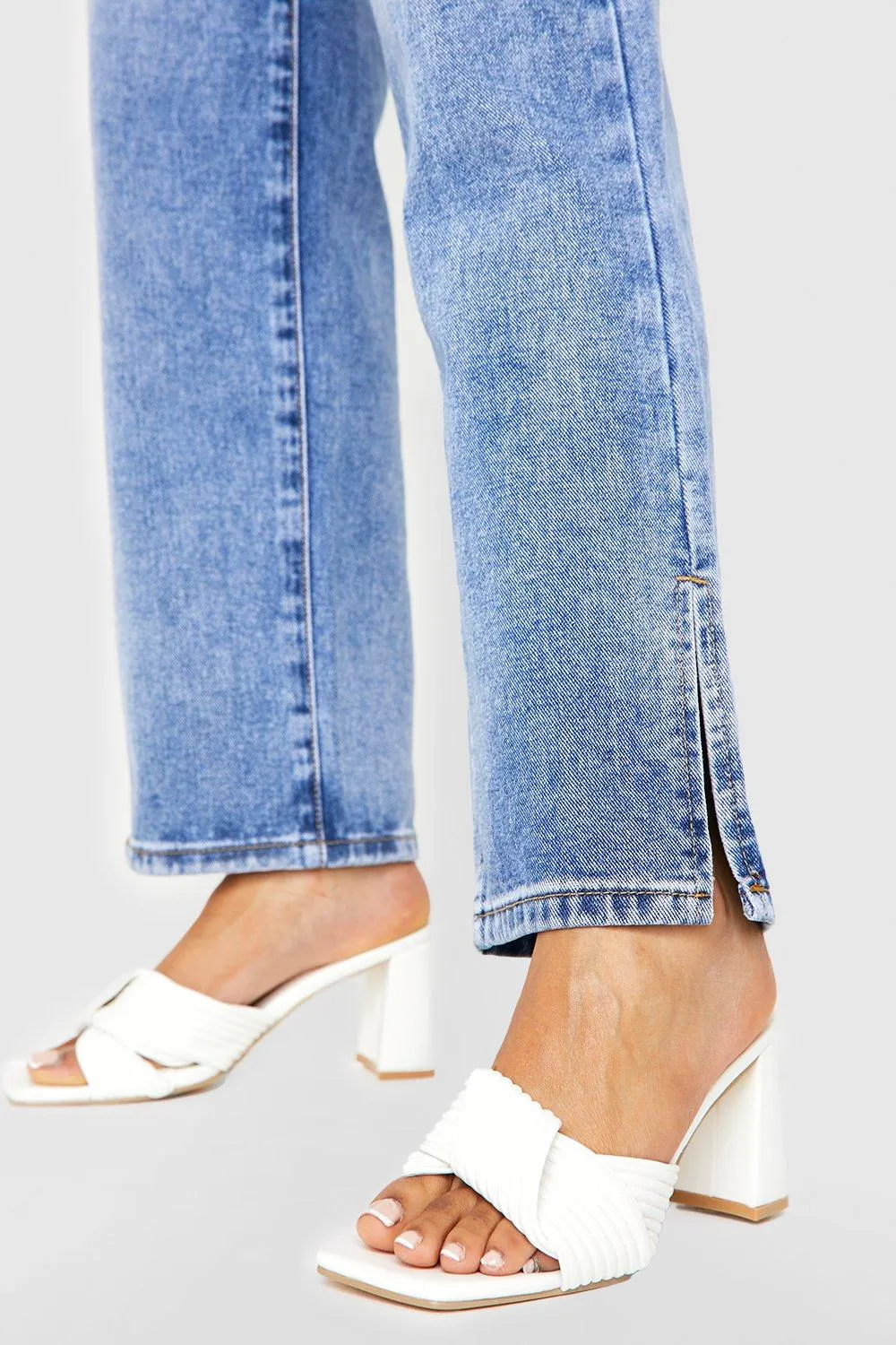 Tie Front Heeled Mules