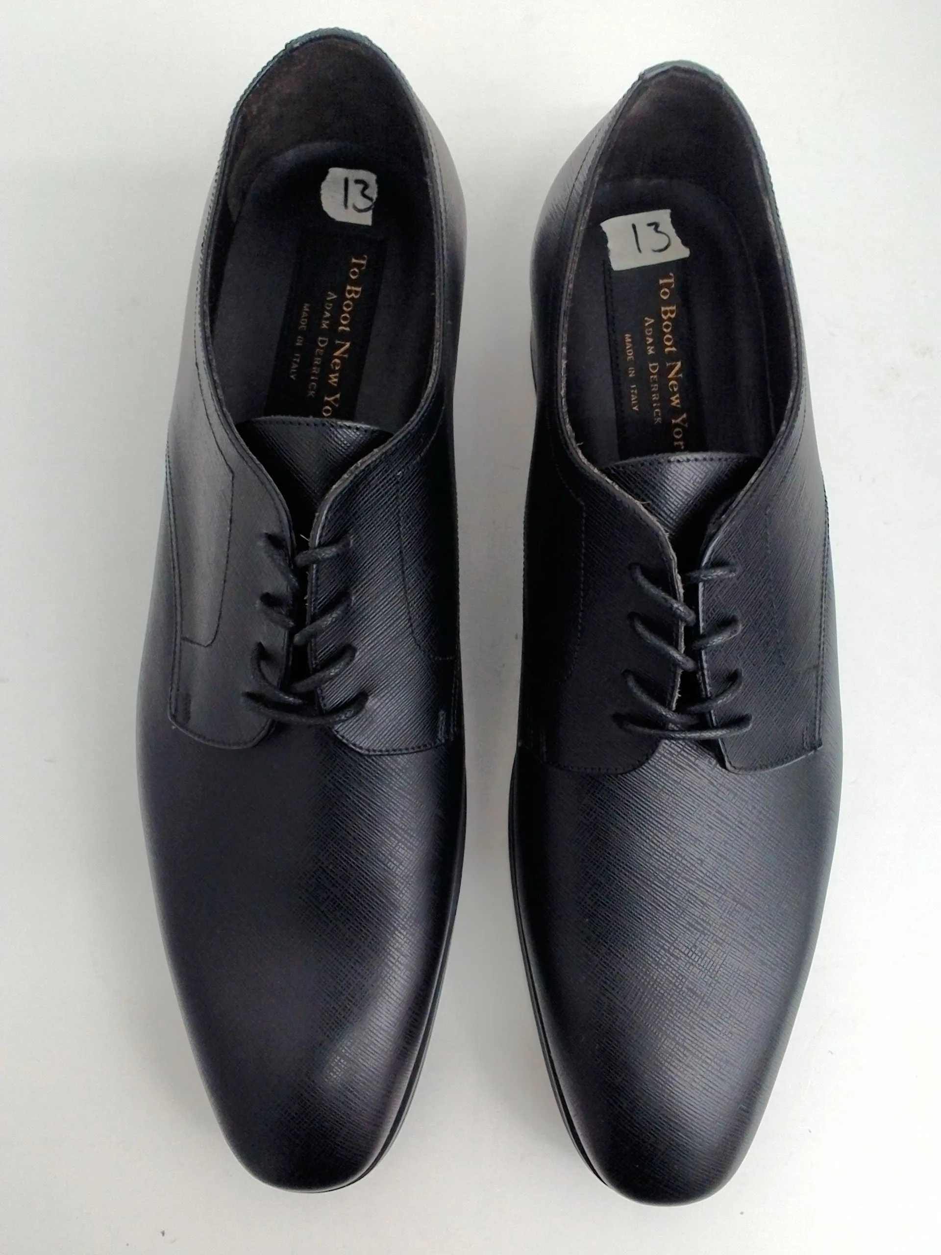 To Boot New York Adam Derrick Men's Dwight Saffiano Black Oxfords Size 13M