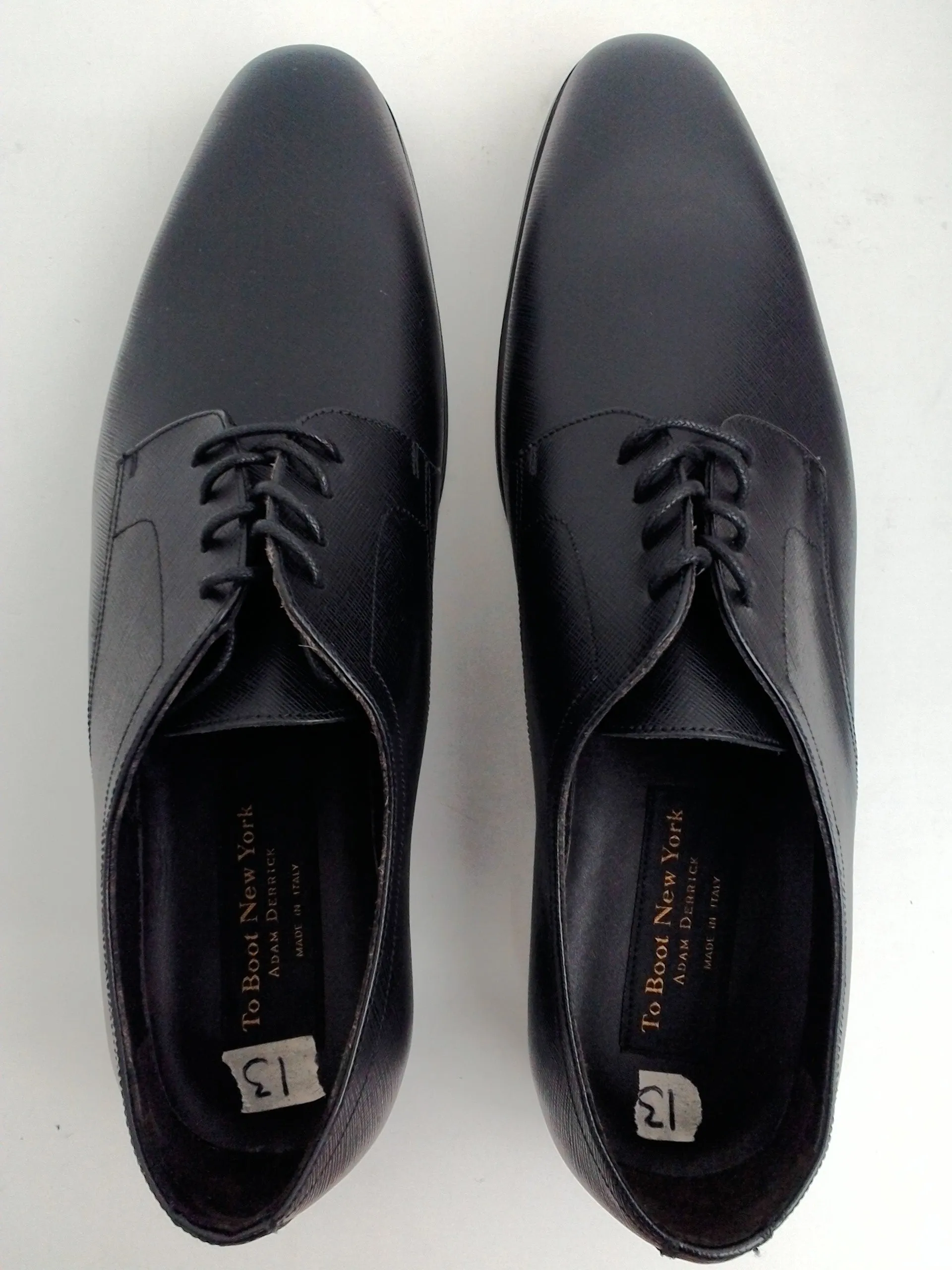 To Boot New York Adam Derrick Men's Dwight Saffiano Black Oxfords Size 13M