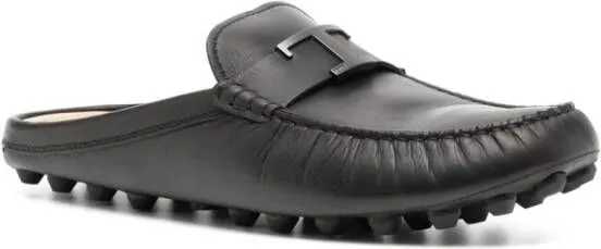 Tod's T Timeless Gommino Bubble leather mules Black