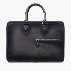 Un Jour Scritto Leather Briefcase