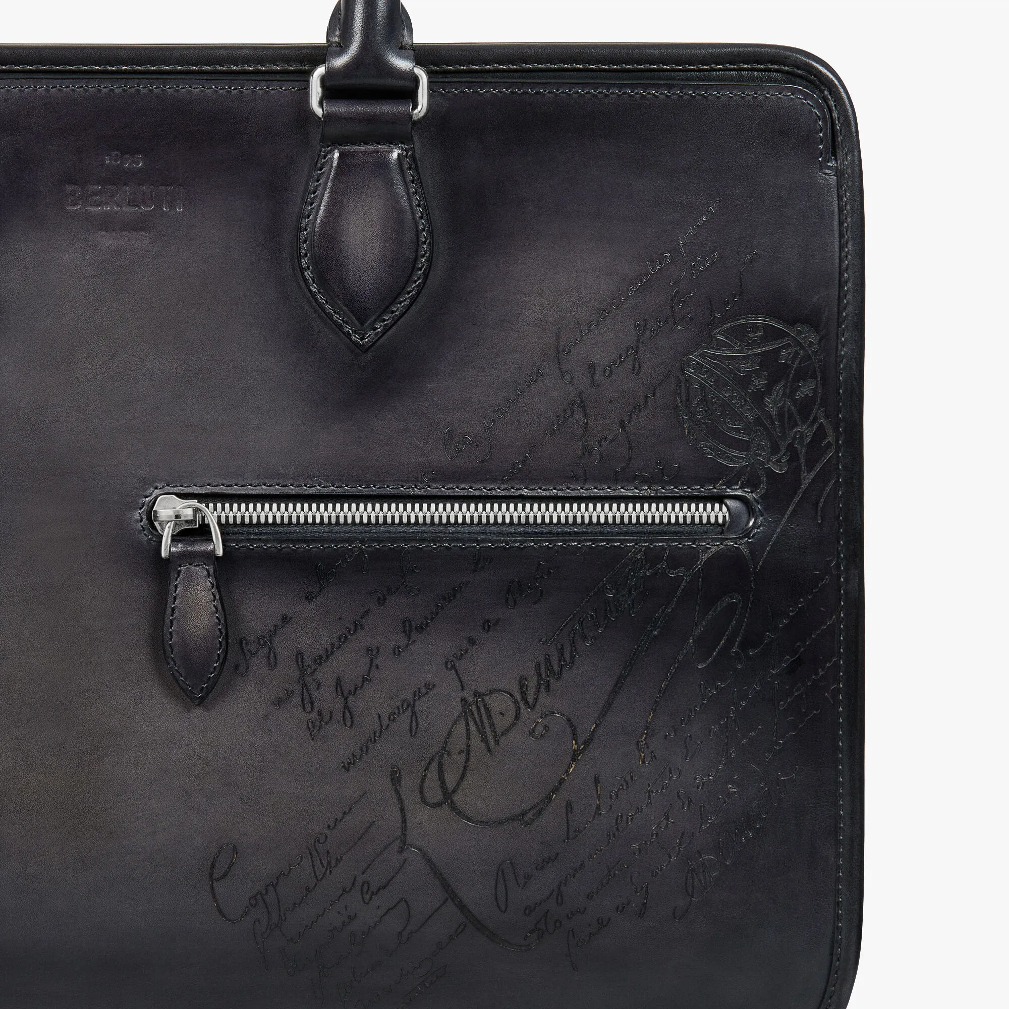 Un Jour Scritto Leather Briefcase