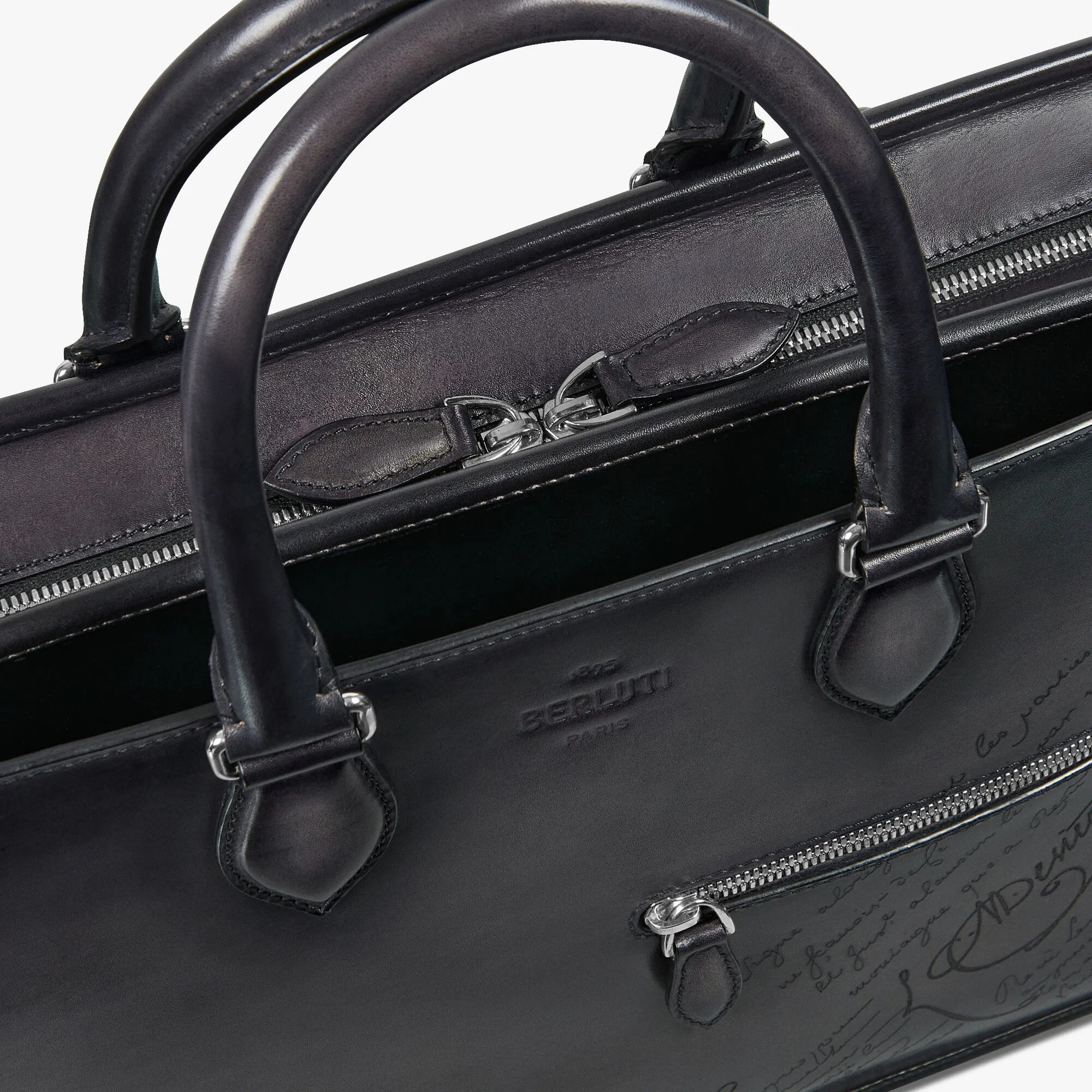 Un Jour Scritto Leather Briefcase