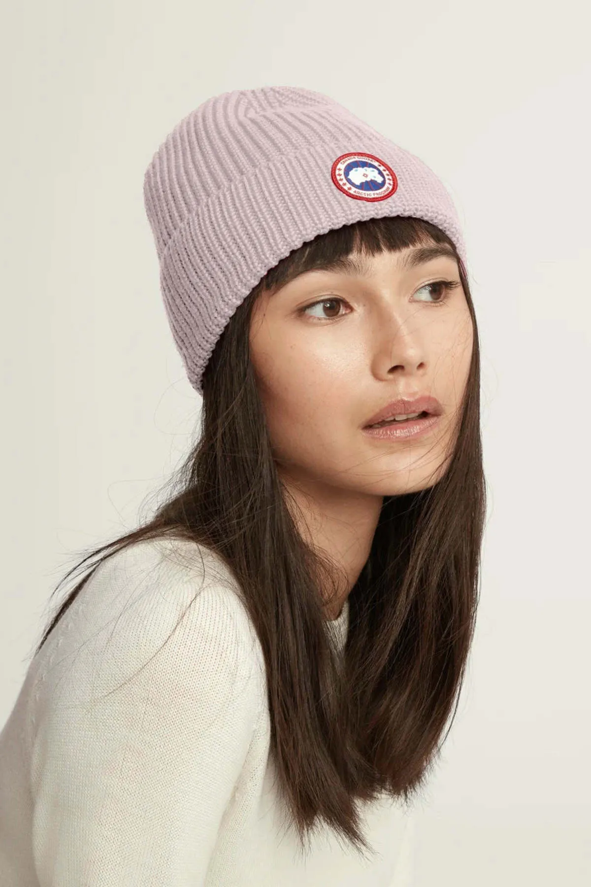 Unisex Canada Goose Arctic Disc Rib Toque Beanies - Lucent Rose Vieux Rose Lumineux