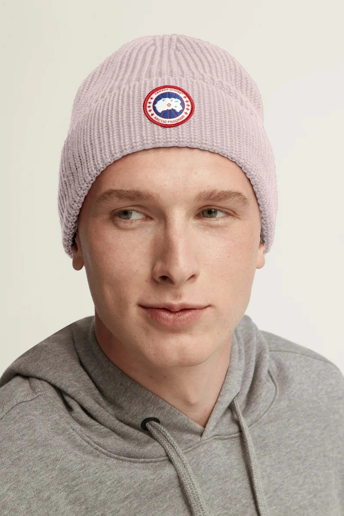 Unisex Canada Goose Arctic Disc Rib Toque Beanies - Lucent Rose Vieux Rose Lumineux