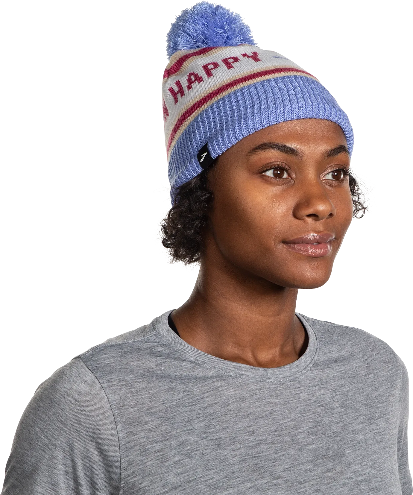 Unisex Heritage Pom Beanie (111 - Run Happy Sand)