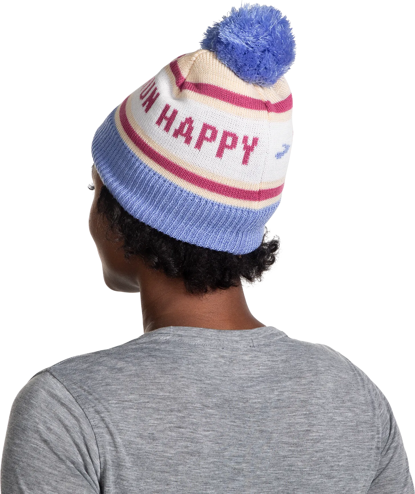 Unisex Heritage Pom Beanie (111 - Run Happy Sand)