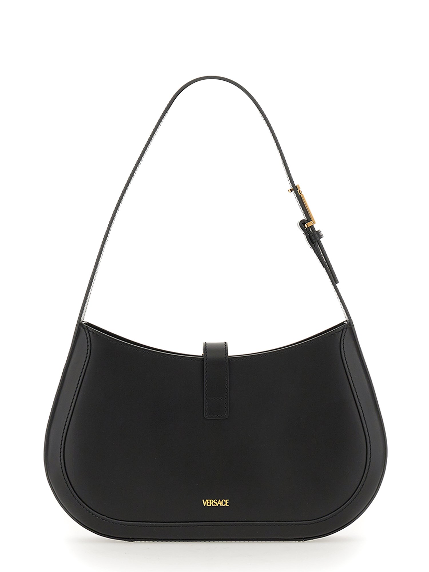 VERSACE    GRECA GODDESS LEATHER HOBO BAG