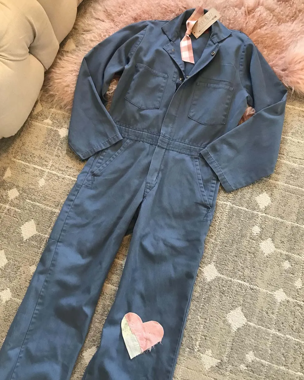 Vintage Quilted Heart Coveralls