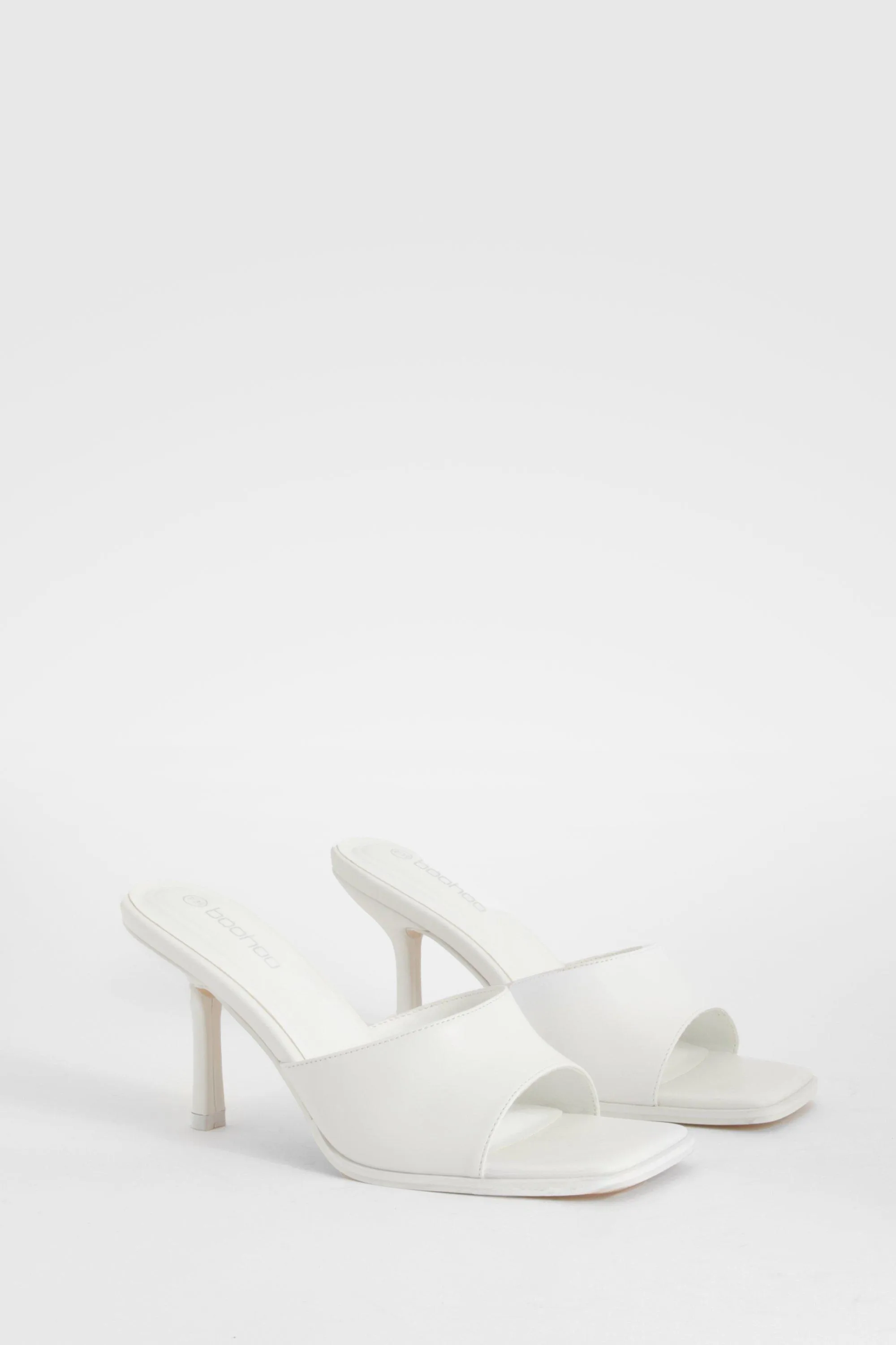 Wide Width Square Toe Heeled Mules