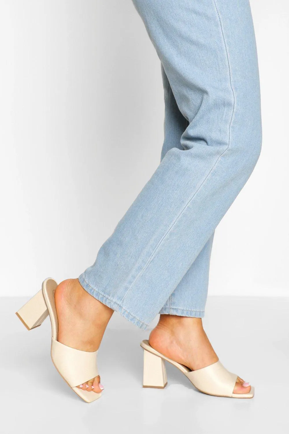 Wide Width Square Toe Mules