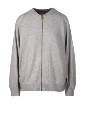 WOMAN CASHMERE COMPANY GREY CASHMERE BOMBER