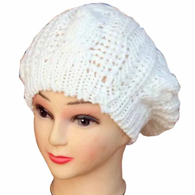 Women Hats Beanies Knitted Cap Crochet Hat Ear Protect Casual Cap SM6