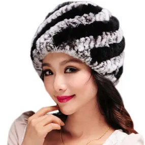 Women Hats Handmade Warm Caps Female Headgear Two Colors Patchwork High Quality Women Hat Fashion#F157 SM6