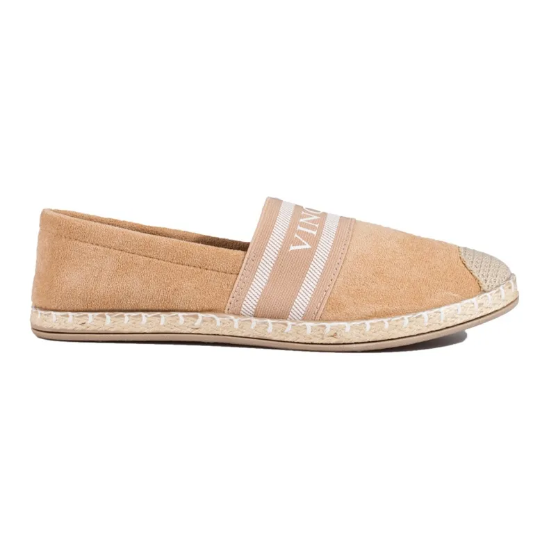 Women's beige suede espadrilles from Vinceza